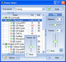 Power Mixer 2.7 software screenshot