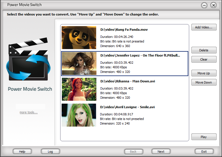 Power Movie Switch 4.1.6 software screenshot