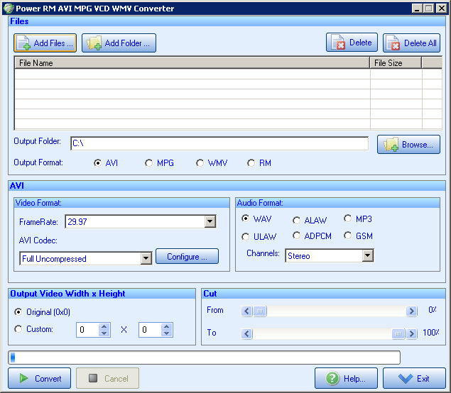 Power RM AVI MPG VCD WMV Converter 6.6.4 software screenshot