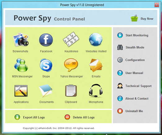 Power Spy 12.31.0 software screenshot