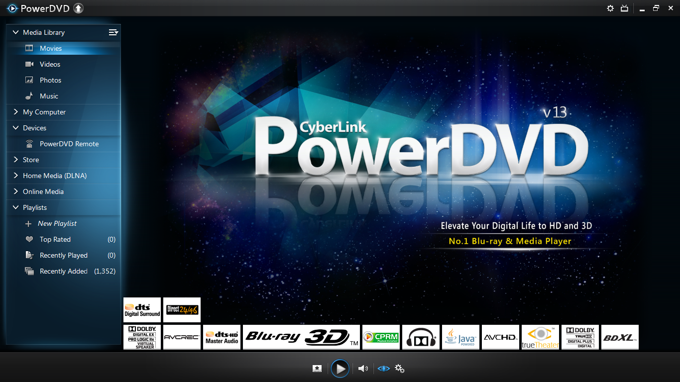 PowerDVD Ultra 16.0.1510.60 software screenshot