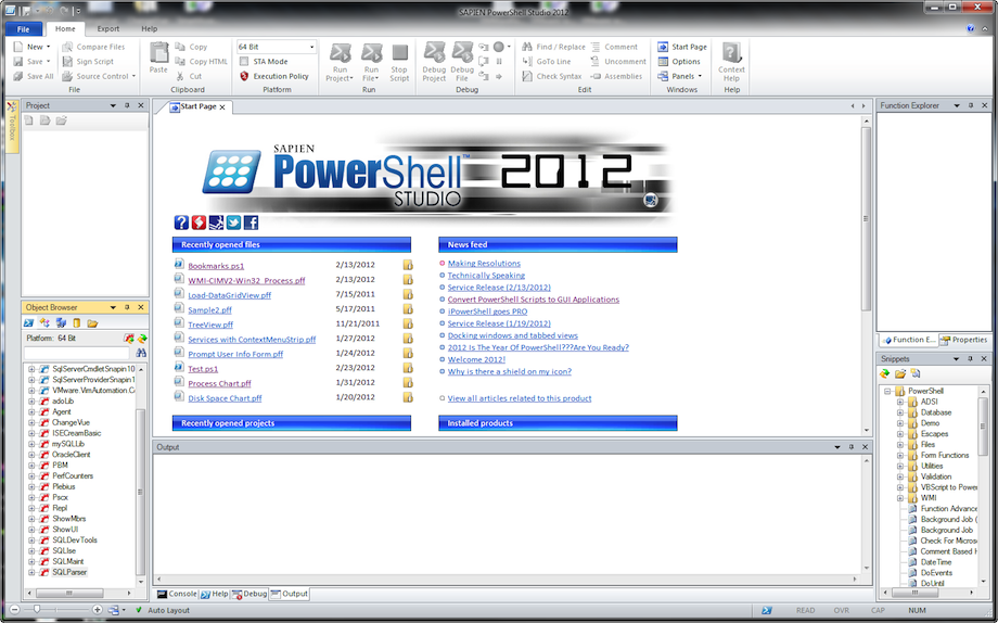 PowerShell Studio 2012 3.1.21 software screenshot