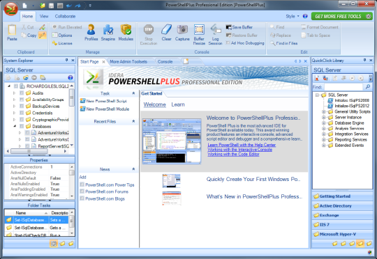 PowerShellPlus Professional Edition 4.7.5014.0 software screenshot