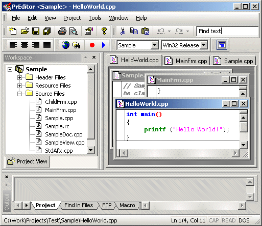 PrEditor 2.1 software screenshot