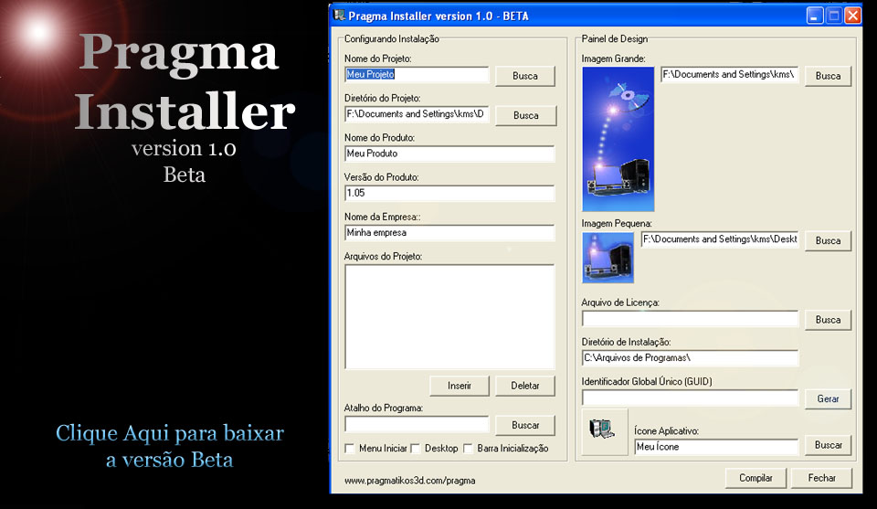 Pragma Installer 2.0 Beta software screenshot