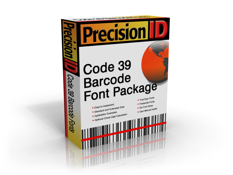 PrecisionID Code 39 Barcode Font Package 4.0 software screenshot