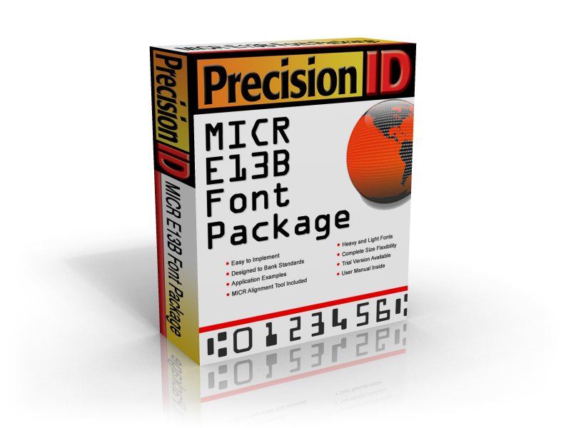 PrecisionID MICR E13B Fonts 3.0 software screenshot