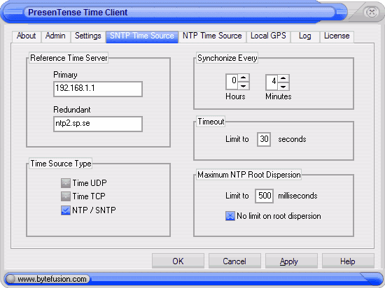 PresenTense Time Client XP/2000/2003/7 4.2 software screenshot
