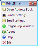 Print2Email Server 9.17 software screenshot