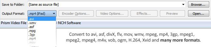 Prism Video File Converter 3.04 Beta software screenshot