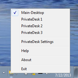 PrivateDesk 1.0.1 software screenshot