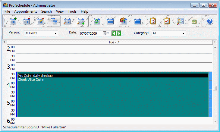 Pro Schedule Client Server 7.35.7.350 software screenshot