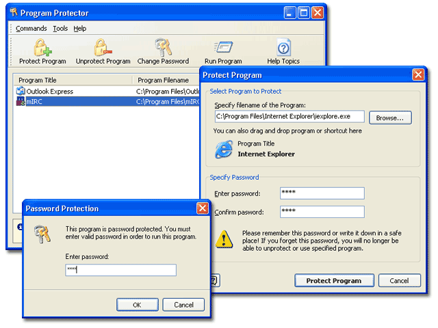 Program Protector 4.4 software screenshot