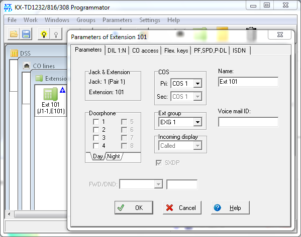 Programmator for Panasonic KX-TD1232/816/308 1.32.2 software screenshot