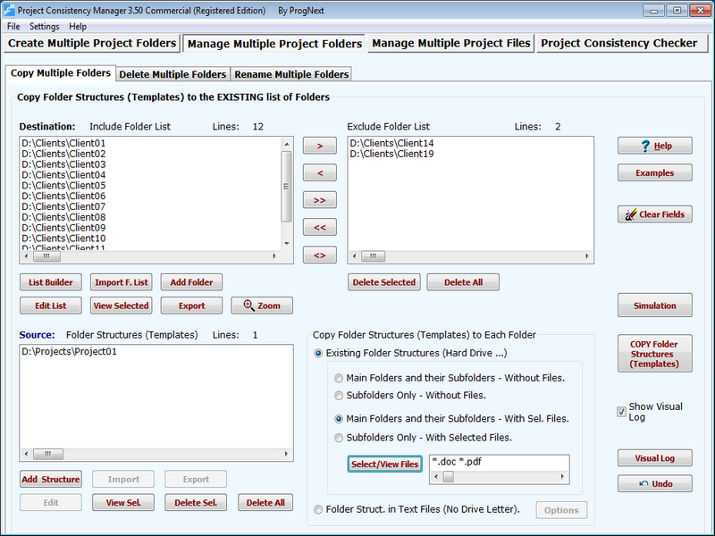 Project Consistency Manager 8.00 software screenshot