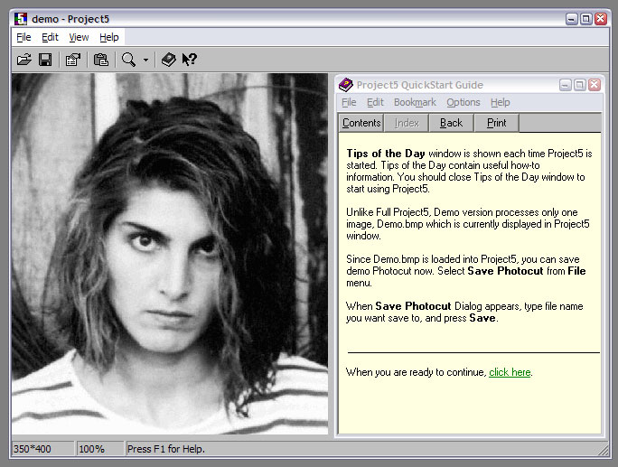 Project5 Photocut Processor 1.0.11.1039 software screenshot