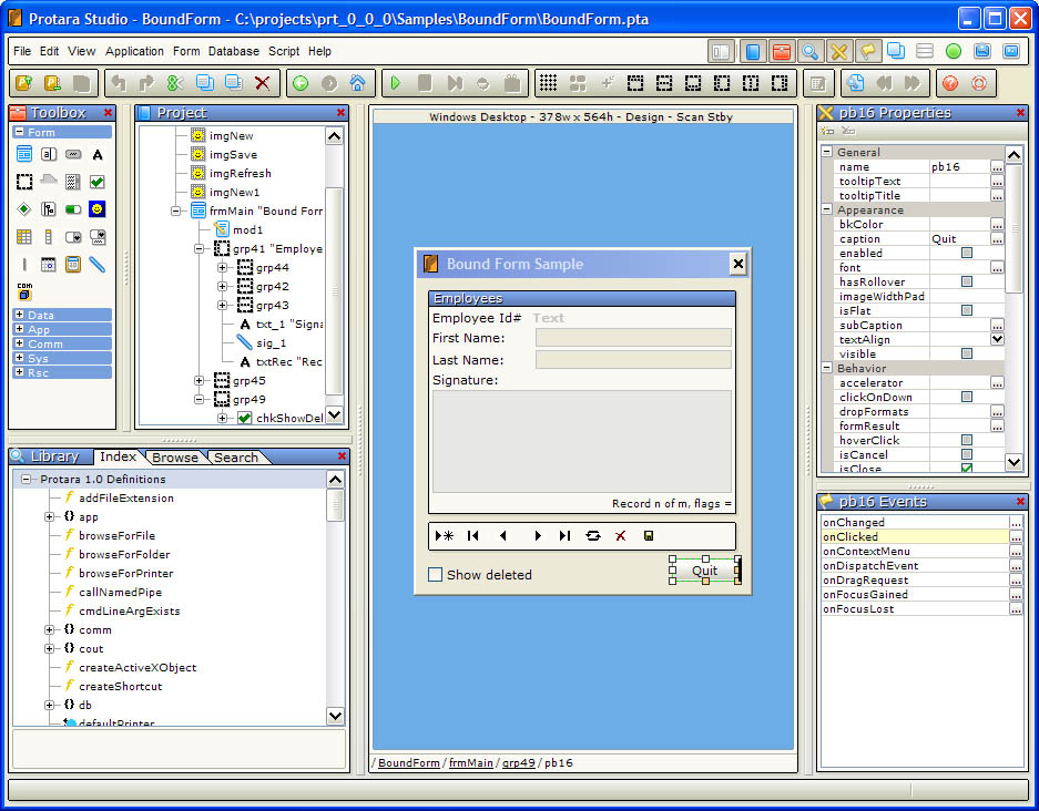 Protara Standard Edition 1.0 software screenshot