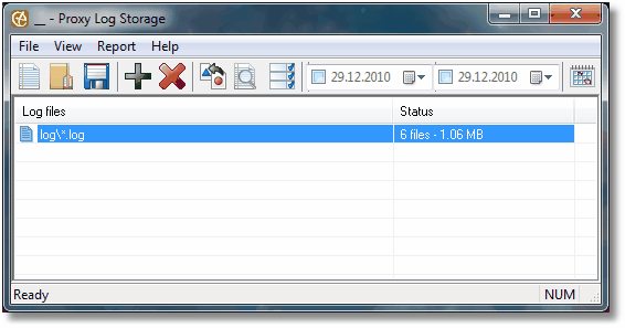 Proxy Log Storage Standard Edition 5.0.0371 software screenshot
