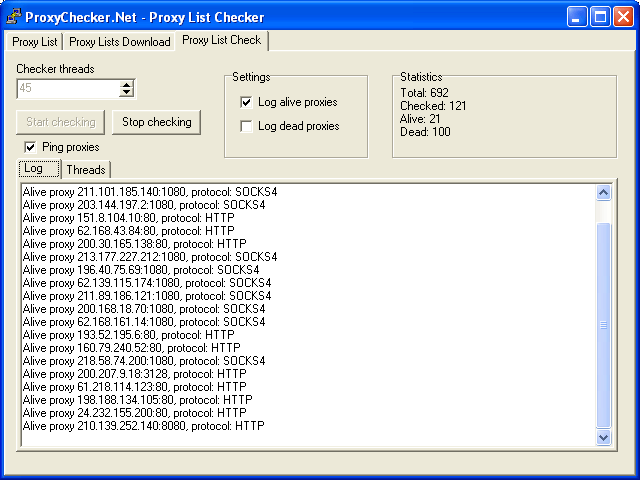ProxyChecker.Net (1.0.0.23) 1.0.0.23 software screenshot