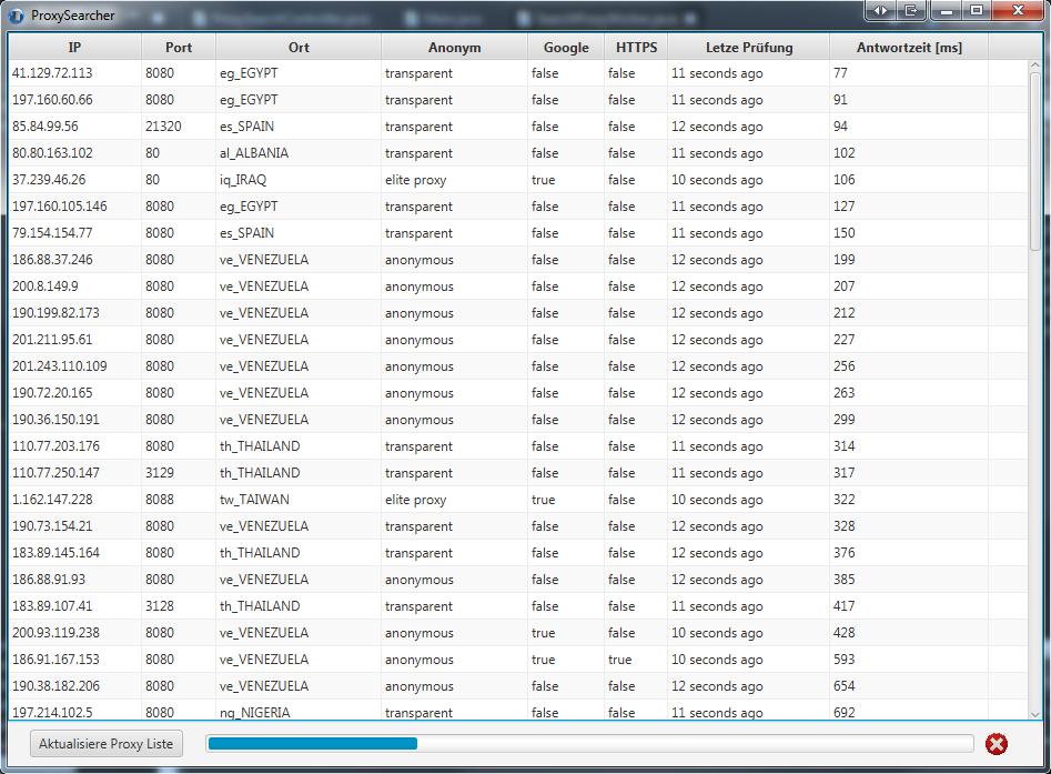 ProxySearcher 1.0 software screenshot