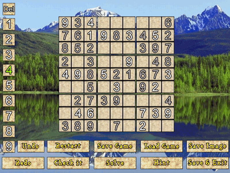 Pure Sudoku Deluxe 1.52 software screenshot