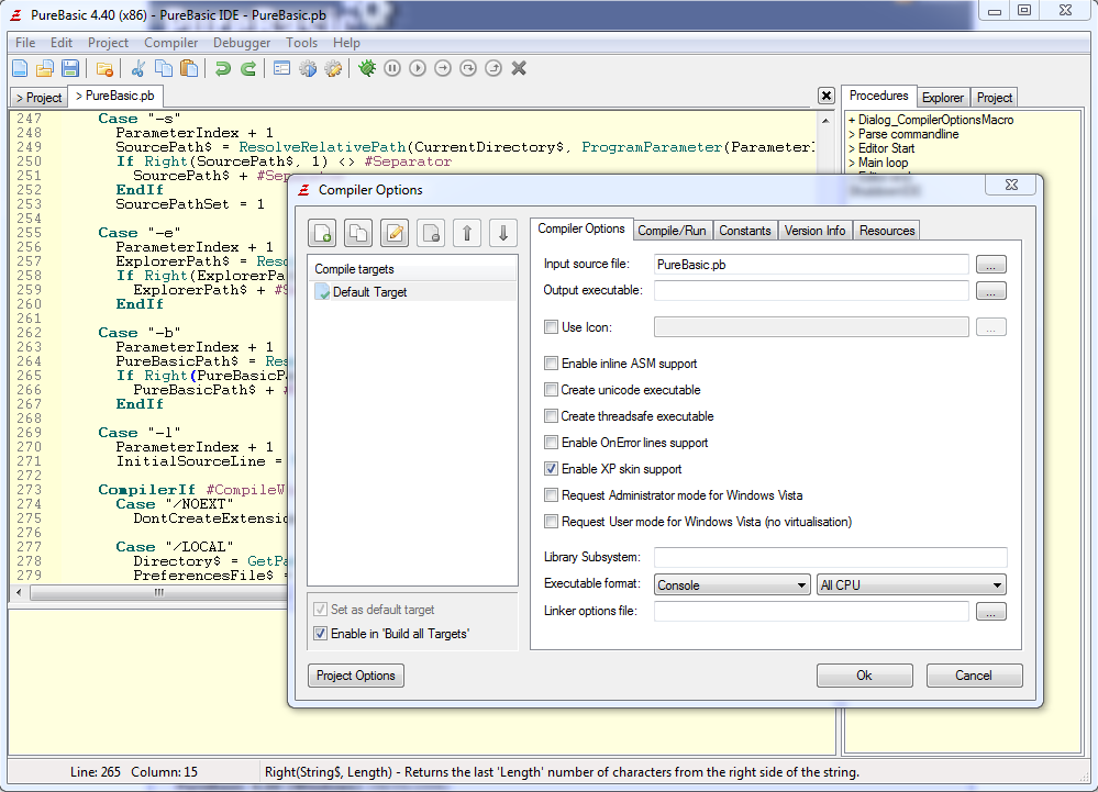 PureBasic 5.40 software screenshot