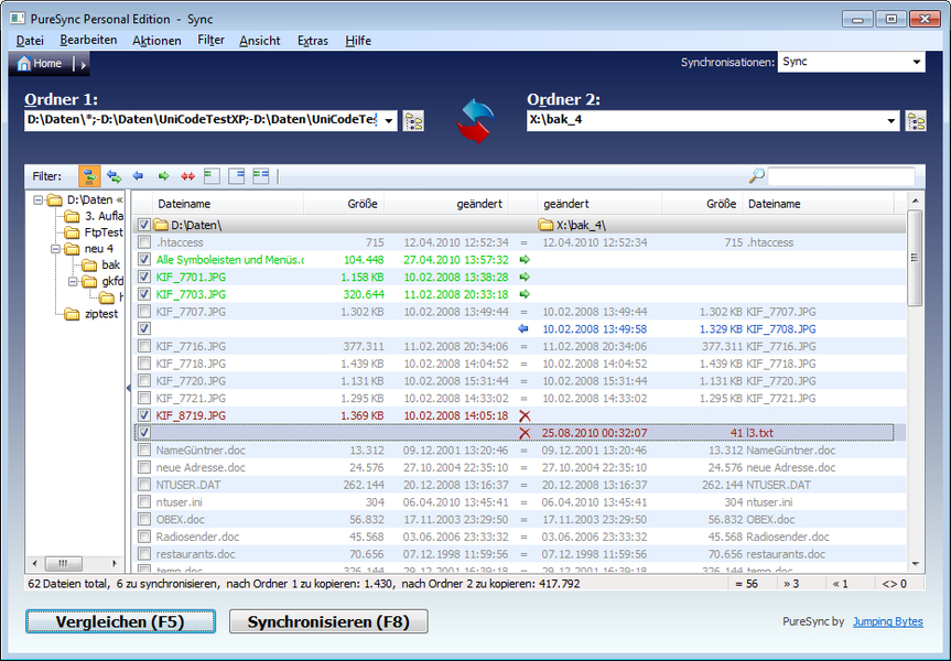 PureSync Personal 4.5.5.3773 software screenshot