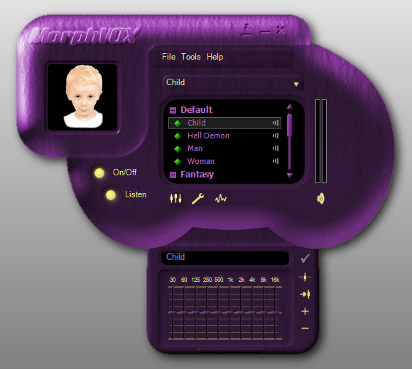 Purple Magic Skin - MorphVOX Add-on 1.5.1 software screenshot