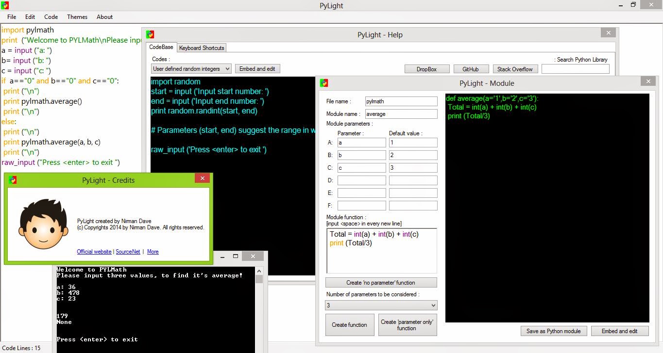 PyLight 1.0 software screenshot