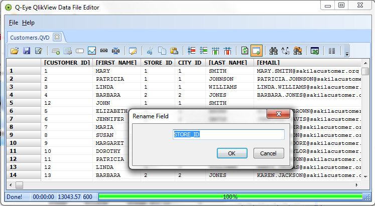 Q-Eye QlikView Data File Editor 6.5.0.2 software screenshot