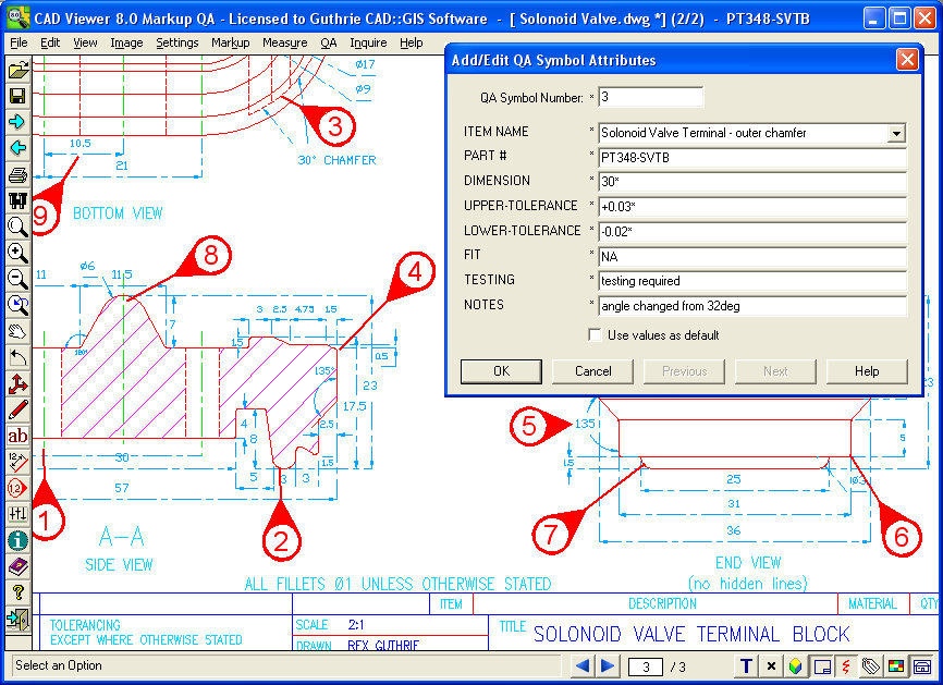 QA-CAD 11 A.03 software screenshot