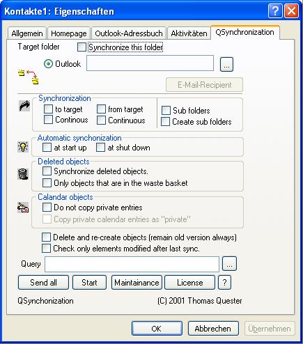 QSynchronization 2.5.5 software screenshot
