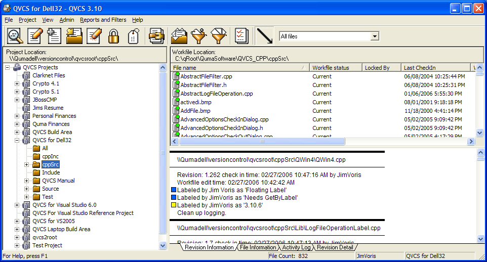 QVCS-Pro 3.10.19 software screenshot