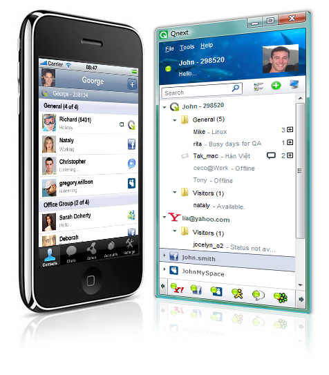 Qnext (Universal Messenger) 3.0.4 software screenshot
