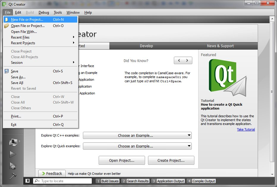 Qt 5.7.0 software screenshot