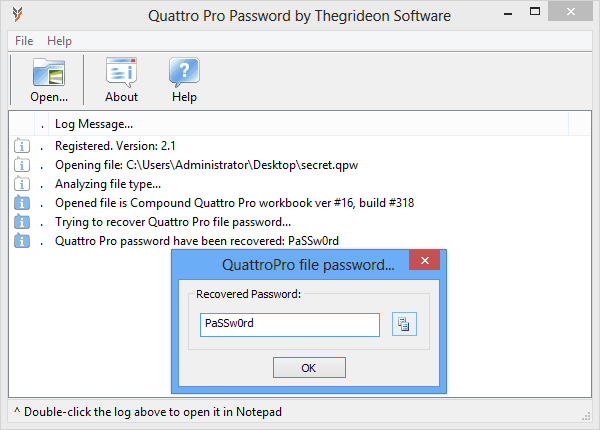 Quattro Pro Password 2015.05.30 software screenshot