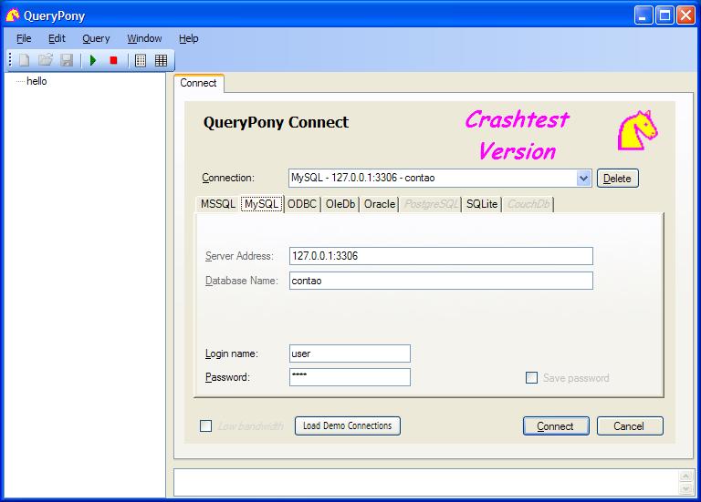 QueryPony 0.3.1.42329 Alpha software screenshot
