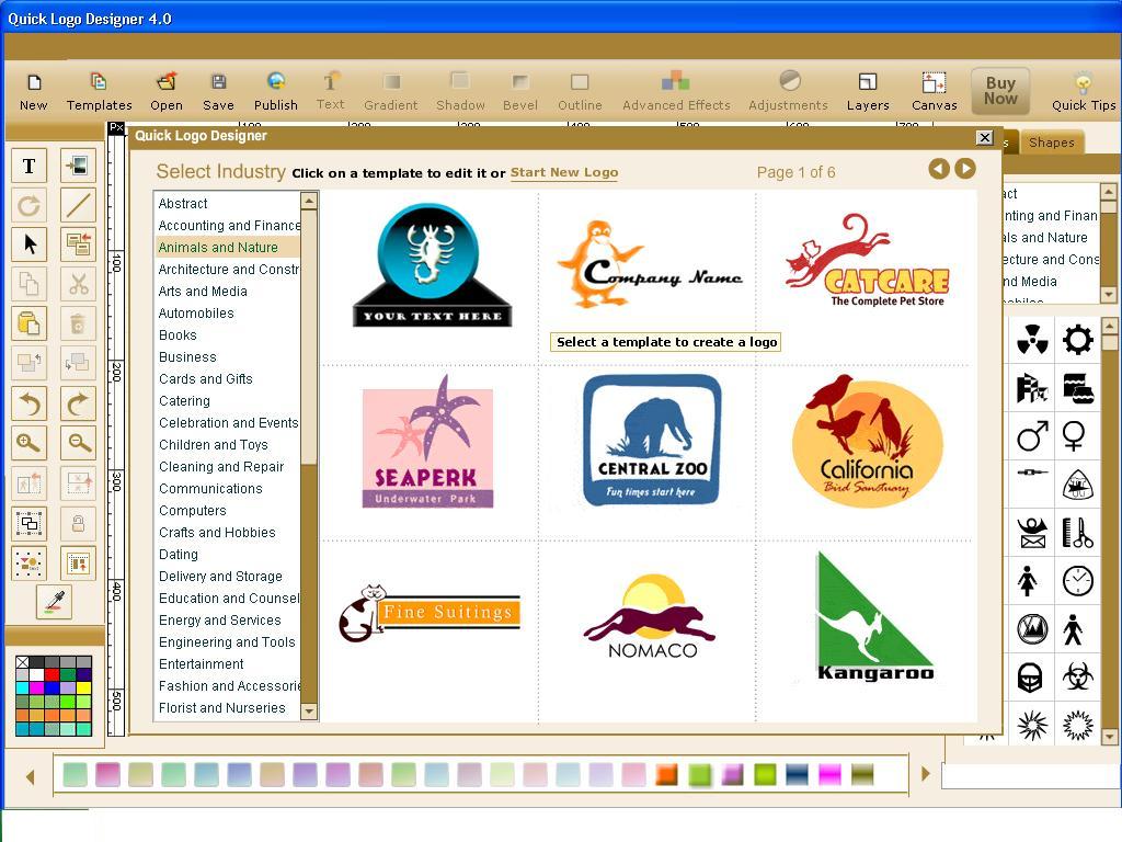 Quick Logo Designer 5.0 software screenshot