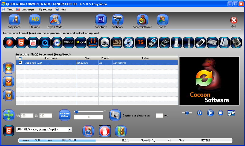 Quick Media Converter 4.5.0.5 software screenshot