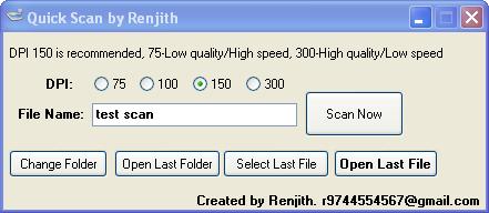 Quick Scan 3.7.0.0 software screenshot