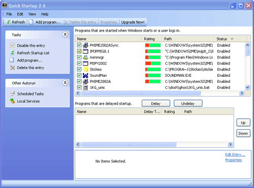 Quick StartUp 5.10.1.117 software screenshot