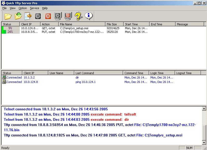 Quick Tftp Server Pro 2.1 software screenshot