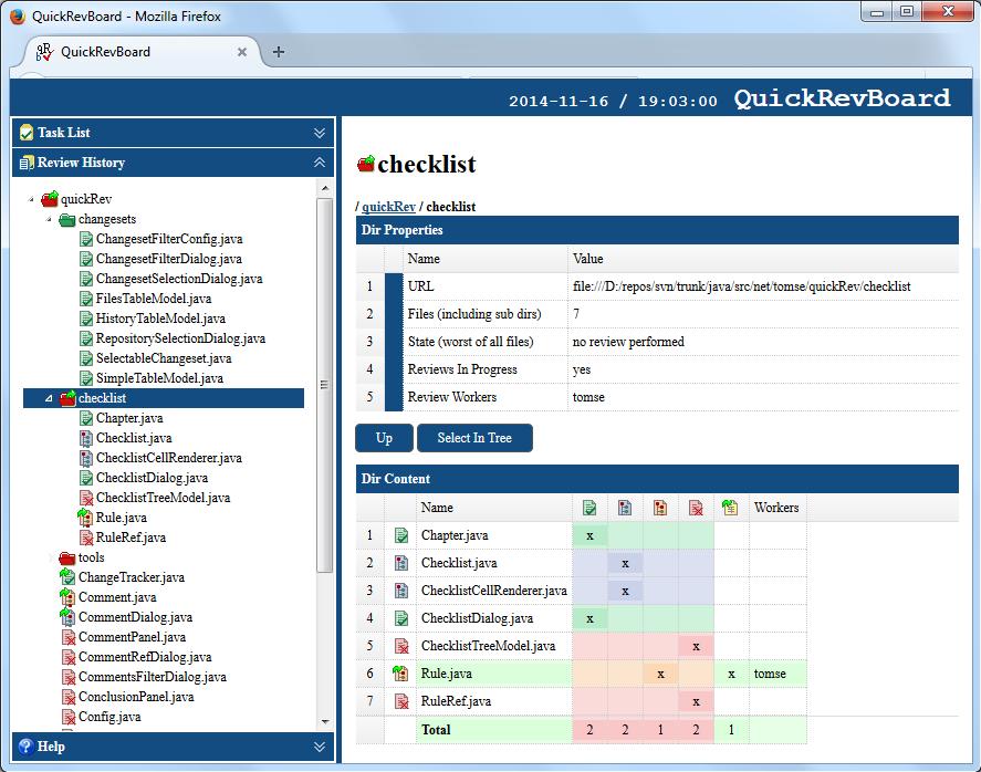 QuickRev 1.15.0 software screenshot