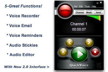 QuickVoice for OSX 2.2.0 software screenshot