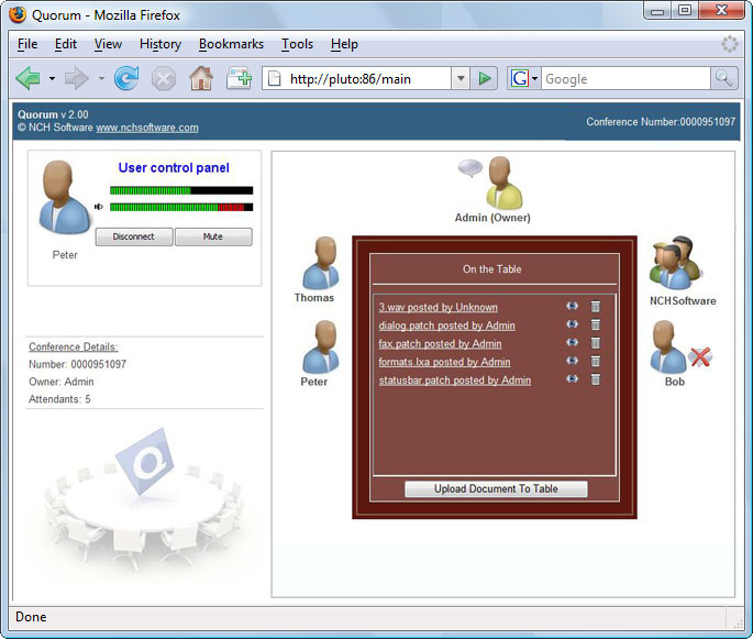 Quorum Call Conference Software 2.02 software screenshot