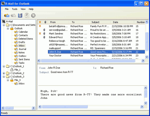 R-Mail for Outlook 1.5 software screenshot