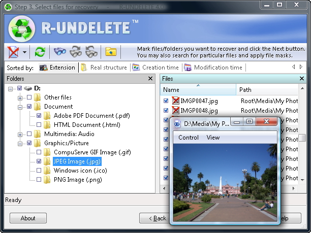 R-Undelete 5.1.165337 software screenshot