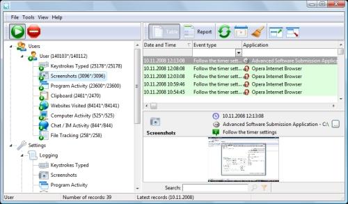 REFOG Personal Monitor 4.63 software screenshot