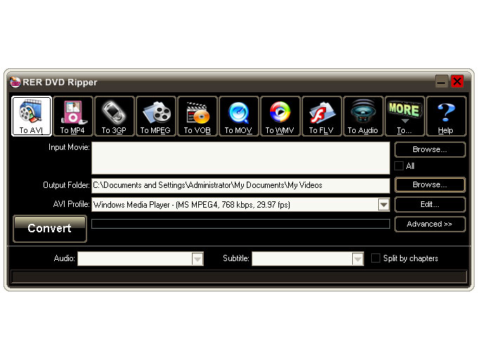 RER DVD Ripper 3.7.6.0419 software screenshot
