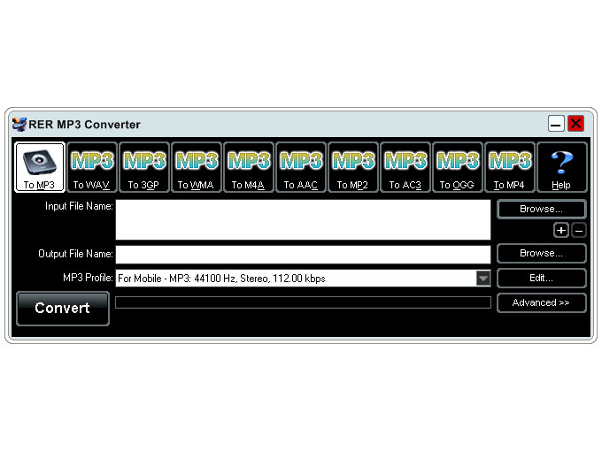 RER MP3 Converter 3.7.6.0419 software screenshot